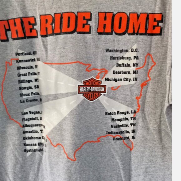 Harley-Davidson Men's T-Shirt Size L 100th Anniversary  Gray Short Sleeve EUC - Picture 10 of 12